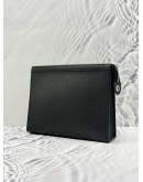 (LIKE NEW) LOUIS VUITTON POCHETTE VOYAGE IN BLACK TAIGA LEATHER
