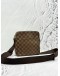 (LIKE NEW) LOUIS VUITTON OLAV PM SHOULDER AND CROSSBODY BAG IN BROWN DAMIER EBENE CANVAS