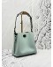 (UNUSED) COACH WILLOW BUCKET SHOULDER BAG IN LIGHT BLUE AND LIGHT GREY PEBBLED LEATHER