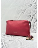 BRAUN BUFFEL POUCH AND CROSSBODY BAG IN PINK PEBBLED LEATHER