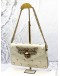 GUCCI NAPPA PEARL STUDDED QUEEN MARGARET BROADWAY BEE SHOULDER BAG IN OFF WHITE LEATHER 