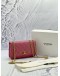 MICROCHIP CHANEL PILLOW CRUSH WALLET ON CHAIN WOC PINK LAMBSKIN -FULL SET- 