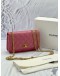MICROCHIP CHANEL PILLOW CRUSH WALLET ON CHAIN WOC PINK LAMBSKIN -FULL SET- 