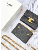 (LIKE NEW) CELINE TRIOMPHE CANVAS TEEN TRIOMPHE BAG -FULL SET-