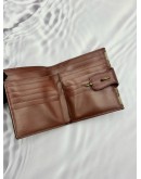 (SALE) GUCCI VINTAGE WALLET IN BEIGE GG CANVAS AND BROWN CALFSKIN LEATHER