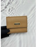 (SALE) FURLA TRI-FOLD WALLET IN BROWN PEBBLED LEATHER -FULL SET-
