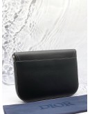 (UNUSED) CHRISTIAN DIOR BLACK GRAINED CALFSKIN CLUTCH WITH CD BUCKLE