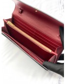 BALLY LINNEY CONTINENTAL WALLET IN BLACK WITH GOLD HARDWARE 