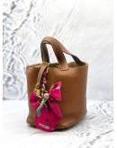 2019 HERMES PICOTIN 18 BROWN TOGO LEATHER WITH GOLD HARDWARE STAMP D