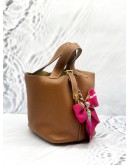 2019 HERMES PICOTIN 18 BROWN TOGO LEATHER WITH GOLD HARDWARE STAMP D