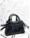 (LIKE NEW) BALENCIAGA NEO CLASSIC CITY CROC LEATHER TOP HANDLE BAG WITH STRAP 