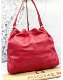 AIGNER ORA DELPHINE CLAIRE BUCKET BAG WITH SILVER HARDWARE 