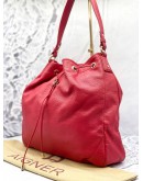 AIGNER ORA DELPHINE CLAIRE BUCKET BAG WITH SILVER HARDWARE 