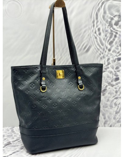 (UNUSED) LOUIS VUITTON CITADINE PM SHOULDER BAG IN DEEP BLUE MONOGRAM EMPREINTE LEATHER