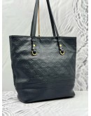 (UNUSED) LOUIS VUITTON CITADINE PM SHOULDER BAG IN DEEP BLUE MONOGRAM EMPREINTE LEATHER
