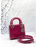 CHRISTIAN DIOR SMALL LADY DIOR MY ABCDIOR BAG IN PINK PHYTON LEATHER 