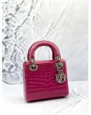 CHRISTIAN DIOR SMALL LADY DIOR MY ABCDIOR BAG IN PINK PHYTON LEATHER 