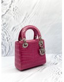 CHRISTIAN DIOR SMALL LADY DIOR MY ABCDIOR BAG IN PINK PHYTON LEATHER 