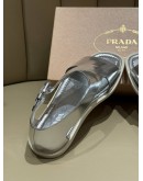 (PRE OWNED) PRADA SILVER SANDAL 