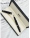 MONTBLANC MEISTERSTUCK CLASSIQUE FOUNTAIN PEN M NIB IN BLACK RESIN WITH 14K 585 GOLD NIB AND PLATINUM-COATED TRIMS