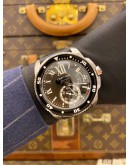 (LIKE NEW) 2019 CARTIER CALIBRE DE CARTIER DIVER REF 3729 BLACK DIAL 42MM AUTOMATIC WATCH -FULL SET-