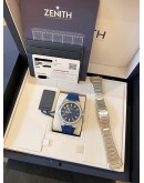 (LIKE NEW) 2022 YEAR ZENITH DEFY SKYLINE REF 03.9300.3620/51.I001 BLUE DIAL 41MM AUTOMATIC WATCH -FULL SET- 