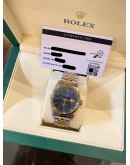 (LIKE NEW) ROLEX OYSTER PERPETUAL DATEJUST 36 REF16013 HALF 18K 750 YELLOW GOLD JUBILEE BLUE DIAL 36MM AUTOMATIC WATCH