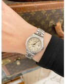 (LIKE NEW) ROLEX OYSTER PERPETUAL LADY DATEJUST REF69174 DIAMOND BEZEL WHITE CHAMPAGNE COMPUTER DIAMONDS DIAL 26MM AUTOMATIC WATCH 