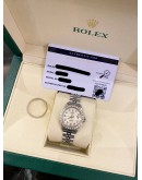 (LIKE NEW) ROLEX OYSTER PERPETUAL LADY DATEJUST REF69174 DIAMOND BEZEL WHITE CHAMPAGNE COMPUTER DIAMONDS DIAL 26MM AUTOMATIC WATCH 
