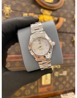 2014 TAG HEUER AQUARACER LADY REF WAF1415 DIAMONDS MOTHER OF PEARL DIAL 27MM QUARTZ WATCH -FULL SET-