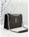 (UNUSED) YSL SAINT LAURENT SUNSET MEDIUM SHOULDER BAG IN DARK BROWN CROCODILE EMBOSSED CALFSKIN LEATHER