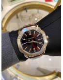 (UNUSED) 2022 BVLGARI OCTO ROMA REF OC41C1SLD BROWN DIAL 41MM AUTOMATIC WATCH