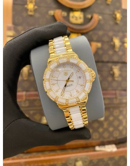 2014 TAG HEUER FORMULA 1 LADY REF WAH1222 DIAMOND BEZEL WHITE DIAMOND DIAL 36MM QUARTZ WATCH -FULL SET-