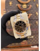 2005 ROLEX DAYTONA COSMOGRAPH HALF 18K 750 YELLOW GOLD REF 116523 BLACK DIAL 40MM AUTOMATIC