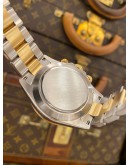 2005 ROLEX DAYTONA COSMOGRAPH HALF 18K 750 YELLOW GOLD REF 116523 BLACK DIAL 40MM AUTOMATIC