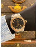 (LIKE NEW) 2019 HUBLOT CLASSIC FUSION 18K 750 ROSE GOLD REF 565.NO.1181.LR BLACK DIAL 38MM AUTOMATIC WATCH -FULL SET-