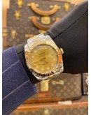 2017 TUDOR CLASSIC DAY DATE HALF 18K 750 YELLOW GOLD REF 23013 DIAMOND DIAL 41MM AUTOMATIC WATCH