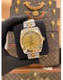 2017 TUDOR CLASSIC DAY DATE HALF 18K 750 YELLOW GOLD REF 23013 DIAMOND DIAL 41MM AUTOMATIC WATCH