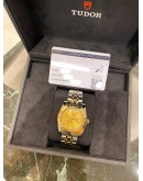 2017 TUDOR CLASSIC DAY DATE HALF 18K 750 YELLOW GOLD REF 23013 DIAMOND DIAL 41MM AUTOMATIC WATCH