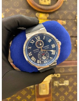 (LIKE NEW) 2013 ULYSSE NARDIN MARINE CHRONOMETER REF 263-67 BLUE ROMAN NUMERALS DIAL 43MM AUTOMATIC WATCH -FULL SET-