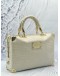 GIANNI VERSACE COUTURE VERNIZ TOP HANDLE BAG IN OFF WHITE CALFSKIN LEATHER