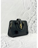 YSL SAINT LAURENT BABY CABAS BAG IN BLACK CALFSKIN LEATHER