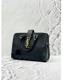 YSL SAINT LAURENT BABY CABAS BAG IN BLACK CALFSKIN LEATHER