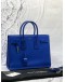 YSL SAINT LAURENT SAC DE JOUR TOP HANDLE BAG IN ROYAL BLUE CALFSKIN LEATHER