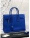 YSL SAINT LAURENT SAC DE JOUR TOP HANDLE BAG IN ROYAL BLUE CALFSKIN LEATHER
