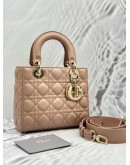 CHRISTIAN DIOR SMALL LADY DIOR MY ABCDIOR IN BLUSH CANNAGE LAMBSKIN LEATHER
