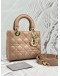 CHRISTIAN DIOR SMALL LADY DIOR MY ABCDIOR IN BLUSH CANNAGE LAMBSKIN LEATHER