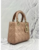 CHRISTIAN DIOR SMALL LADY DIOR MY ABCDIOR IN BLUSH CANNAGE LAMBSKIN LEATHER
