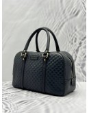 GUCCI BOSTON IN BLACK GG MICROGUCCISSIMA LEATHER