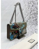 GUCCI DIONYSUS MEDIUM CHAIN BAG IN BEIGE GG SUPREME CANVAS WITH MULTICOLOR FLORAL PRINT AND EMBROIDERY